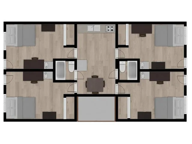 Floor plan Woodside Manor 4x2