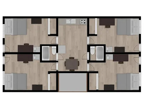 Floor plan Woodside Manor 4x2