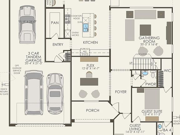 First Floor 6 br 4 ba
