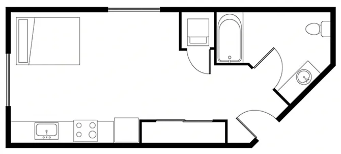 Floor plan Studio E