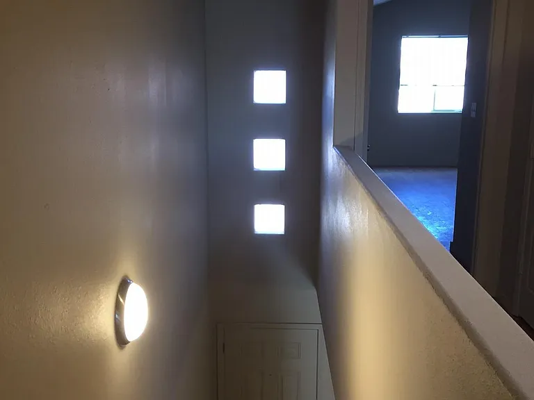 View from top of stairs