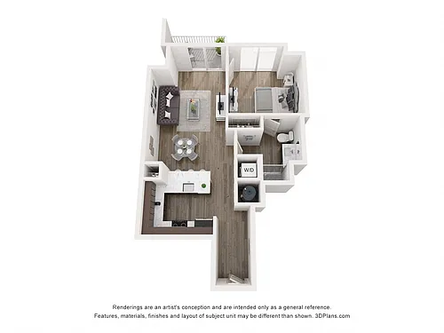 Floor plan 1 BEDROOM A3
