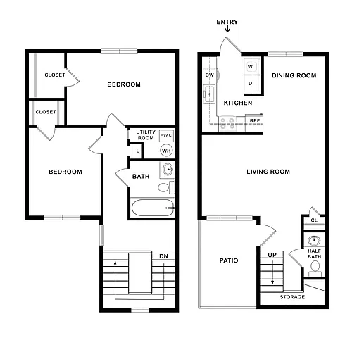 Floor plan 2/1.5 TH/C