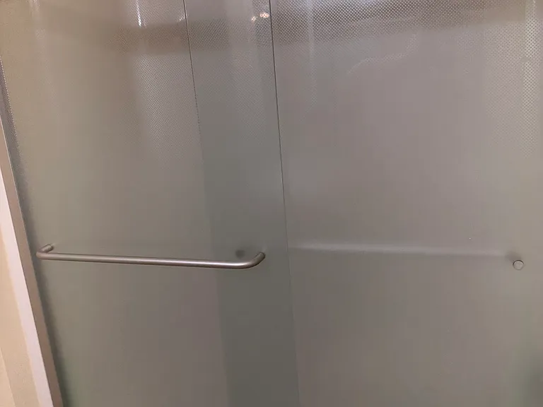 Hall bath, shower-tub combo