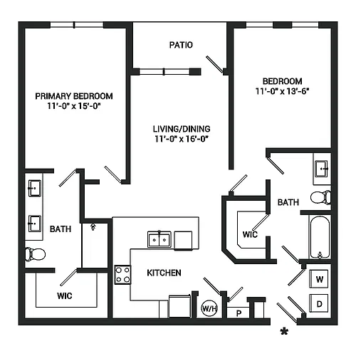 Floor plan 2 x2 Viridian B1sv