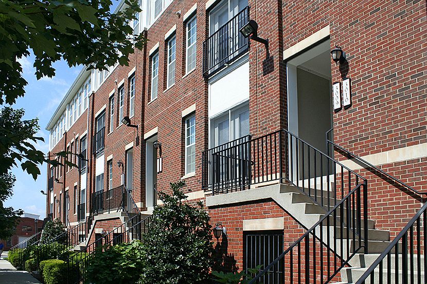 Townhomes with individual entrances and one car garage