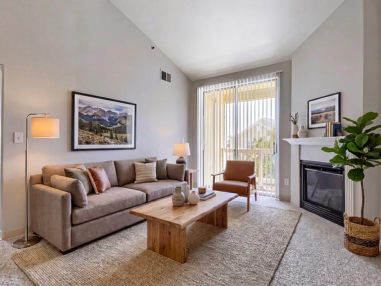 Livingroom at the Orchards at Cherry Creek Park Apartments