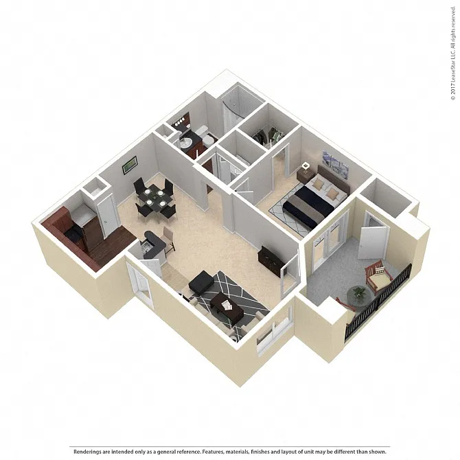 Floor plan 1X1 A
