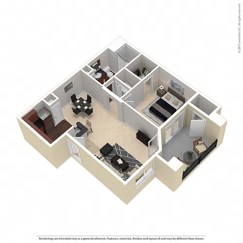 Floor plan 1X1 A