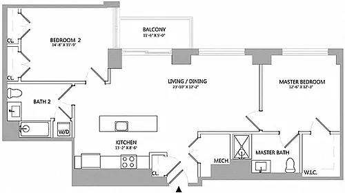 Floor plan 2 Bed/2 Bath-09-7-PH