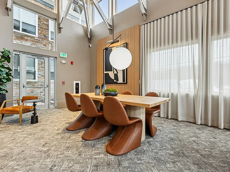 Experience modern elegance in this beautifully designed dining space, perfect for gatherings.