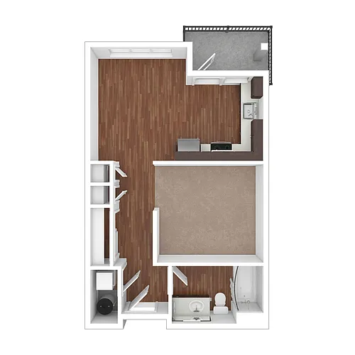 Floor plan Toscana Apartment Homes Phase II Urban Studio