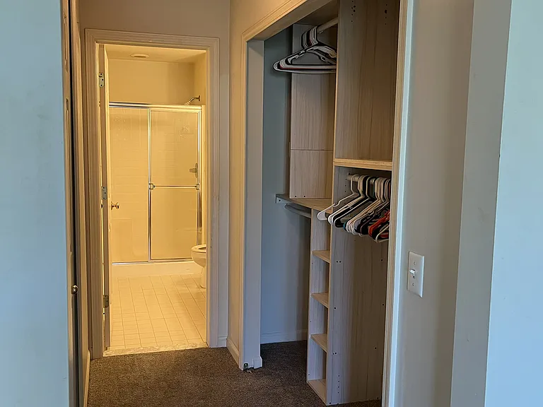 Closets in master bedroom