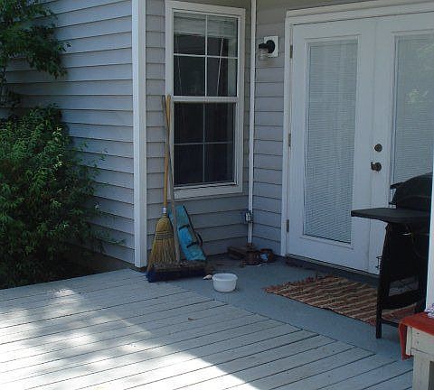 Back deck by backdoor