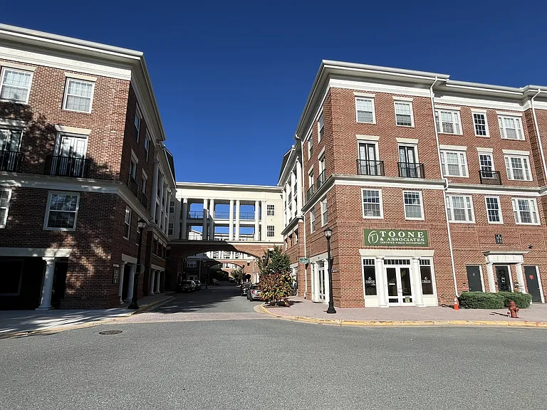 An exterior view of The Colonnade at Kentlands.