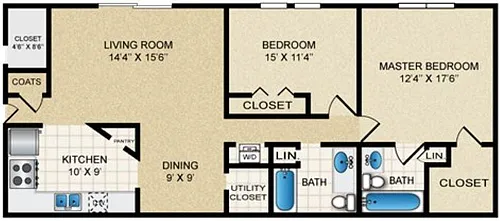 Floor plan 2 Bedroom