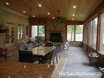 Outdoor Living Space
						:
						Featuring a full kitchen, island, dining area and fireplace with seating area.