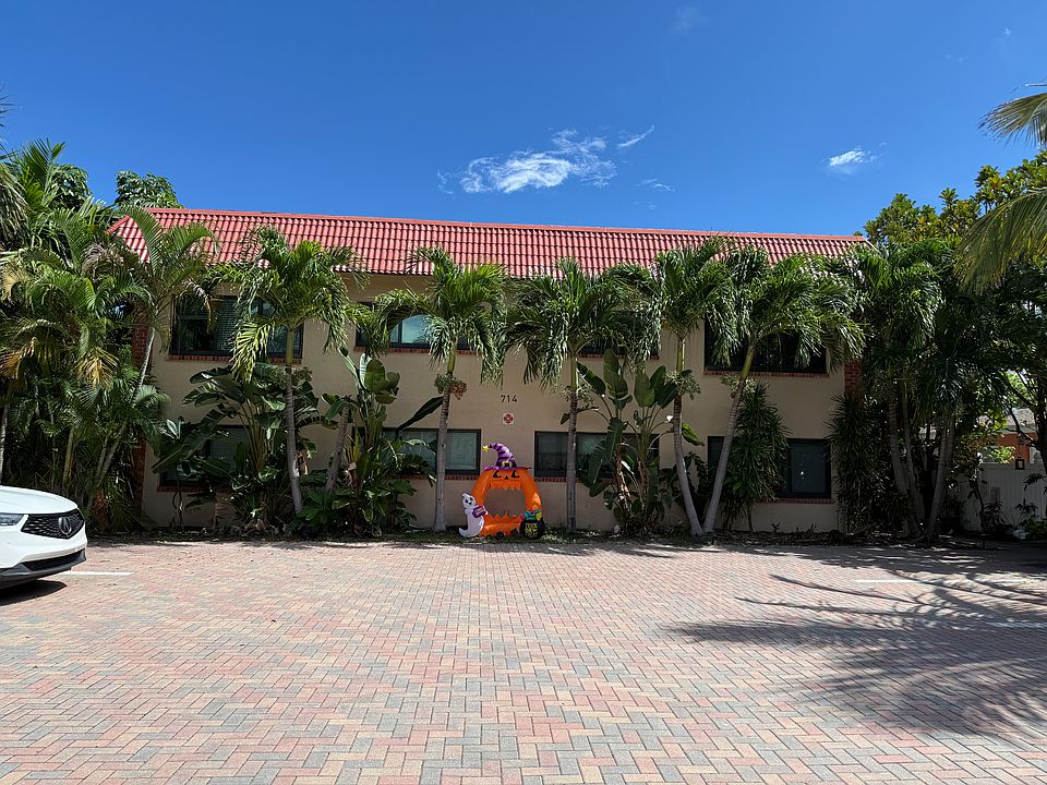 Beautifully maintained building with brick paved parking and walkways.