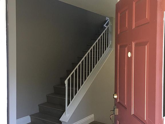 Front door and entry landing