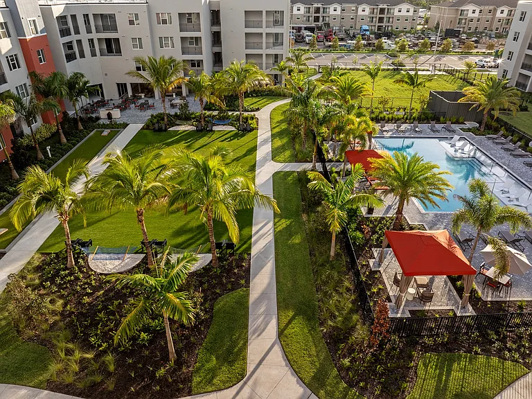 lounge and pool area