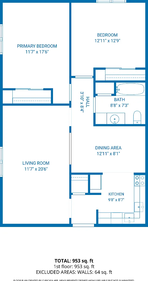 2 bed, 1.0 bath, 955 sqft, $795 — Photo 1