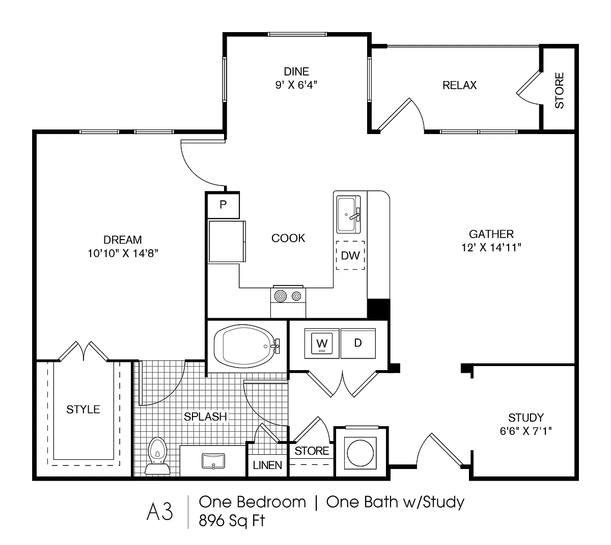 Floor plan 1X1