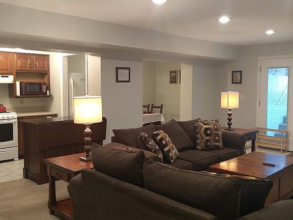 Open floorplan with family room, kitchen and dining room