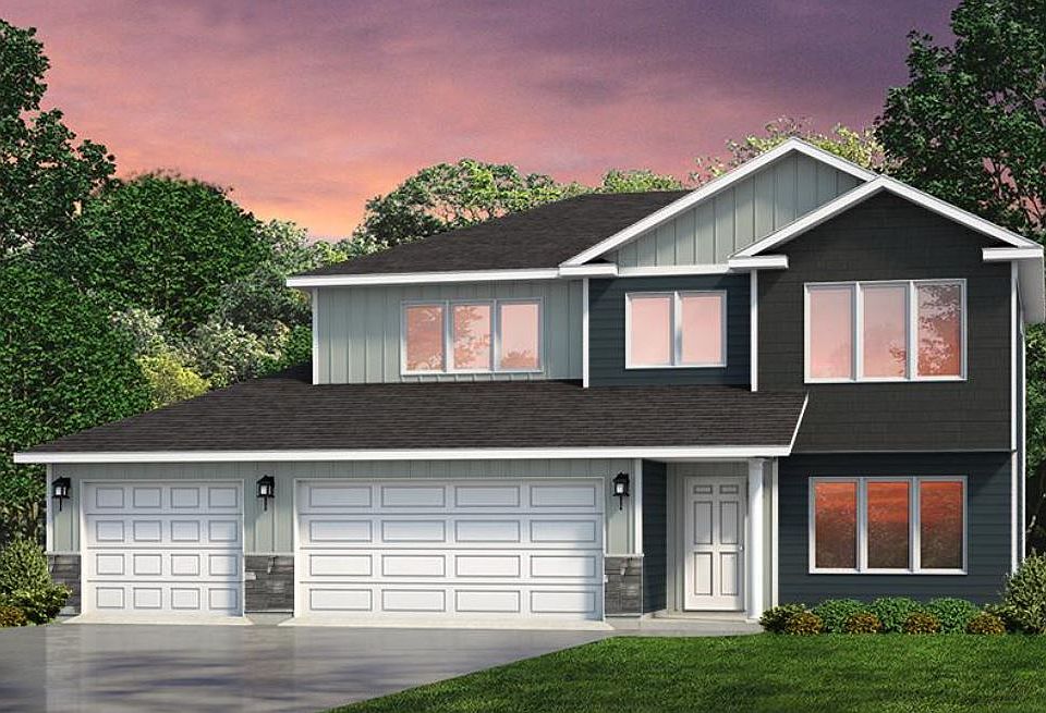 Hawthorn Optional Elevation B with Third Stall Garage
