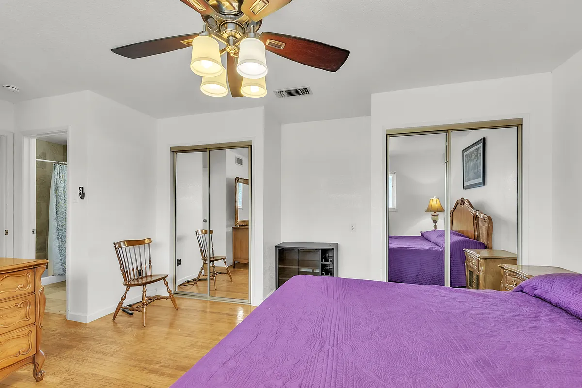 California King sleep number bed with two closets, one dresser amd private bathroom. - Lindbrook Way