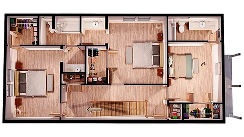 Floor plan 4x3.5 Cottage