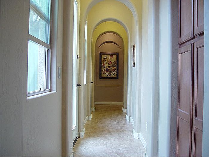 Dramatic arched hallway