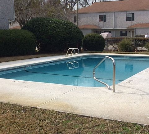 Pool is next door