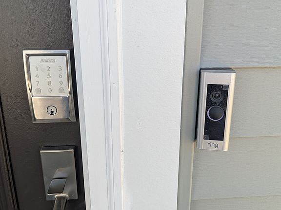 Ring Door Bell and number lock for visitors.