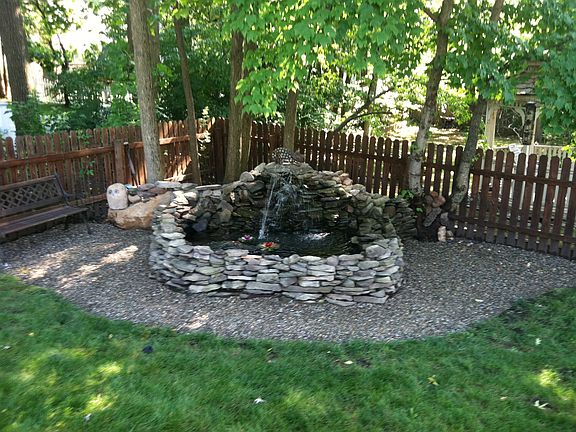 Above ground pond waterfall