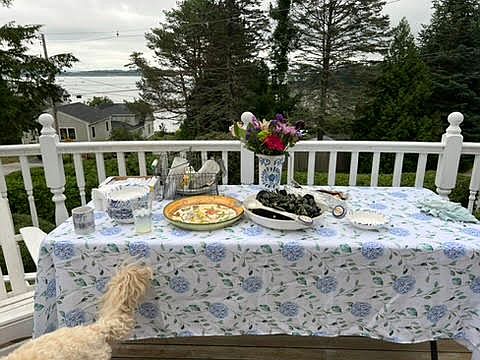 Porch looking out at water