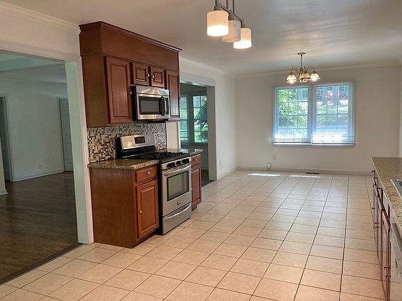 View of kitchen from back
