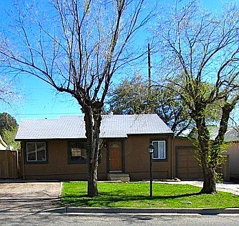 Front of house in summer