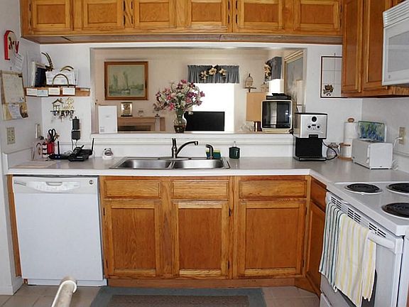 View into living room from kitchen.