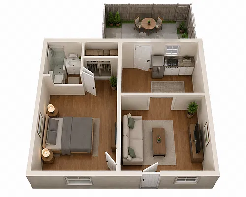 Floor plan 1X1 Duplex