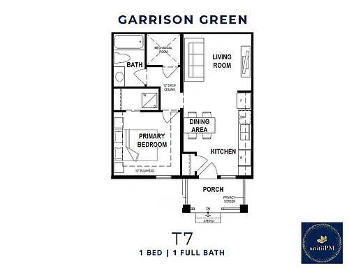 Floor plan 1 Bed 1 Bath - T7