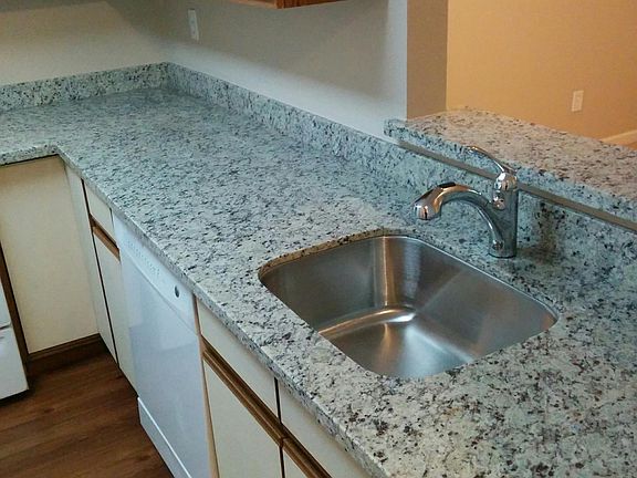 granite, undermount sink, spray arm faucet, dishwasher, disposal