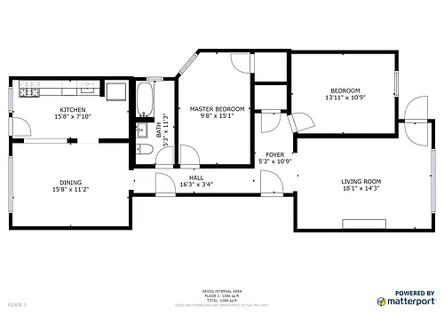 Floor plan Two Bedroom