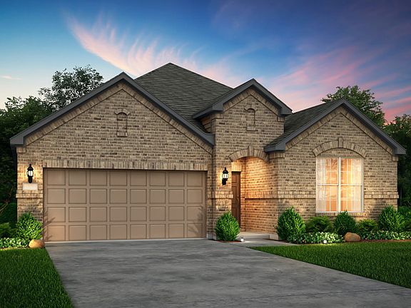 The Parker, a one-story home with 2-car garage, shown with Home Exterior 33