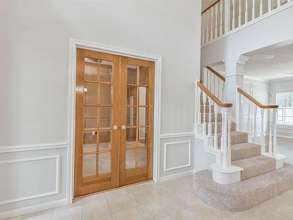 The study conveniently located to the left of the entry.