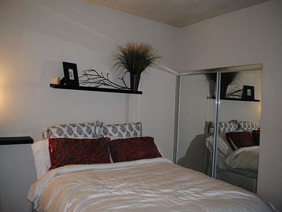 Bedroom with large closet