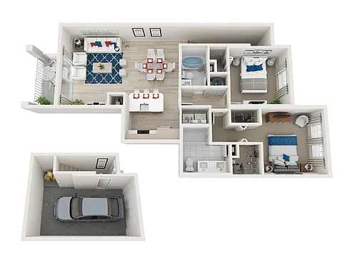 Floor plan B7-1172sf-garage