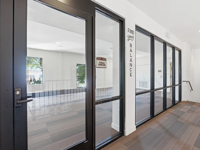 Dedicated yoga and exercise room.