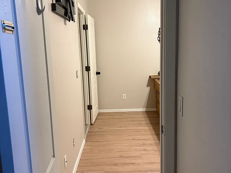 Bedroom 9. new linens, memory foam queen mattress, TV mount, new LVP flooring, Fresh paint (Jack and Jill bathroom) shared with 1 other room.