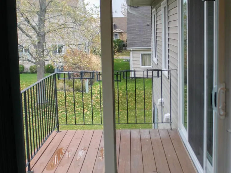 Kitchen patio door and deck