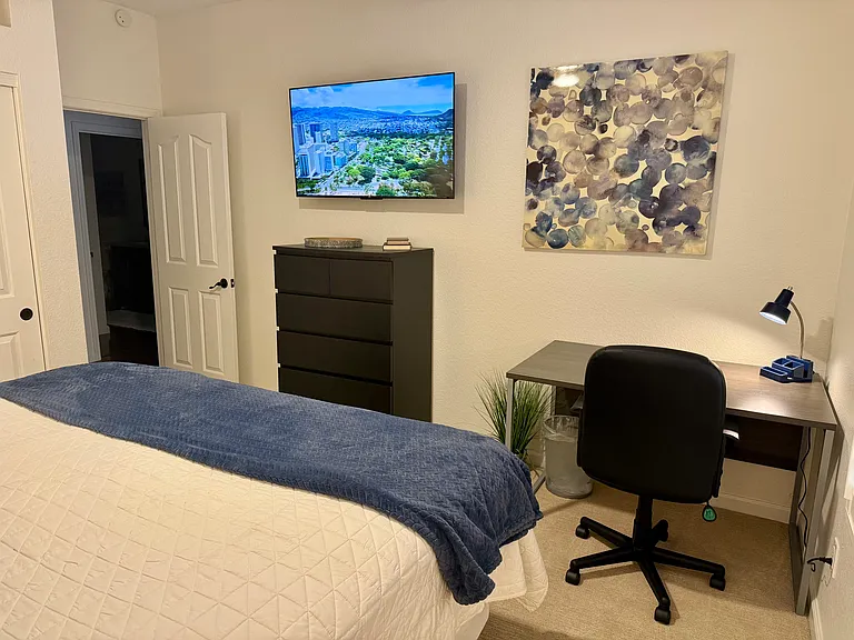New Smart TV, Dresser, Desk and Chair